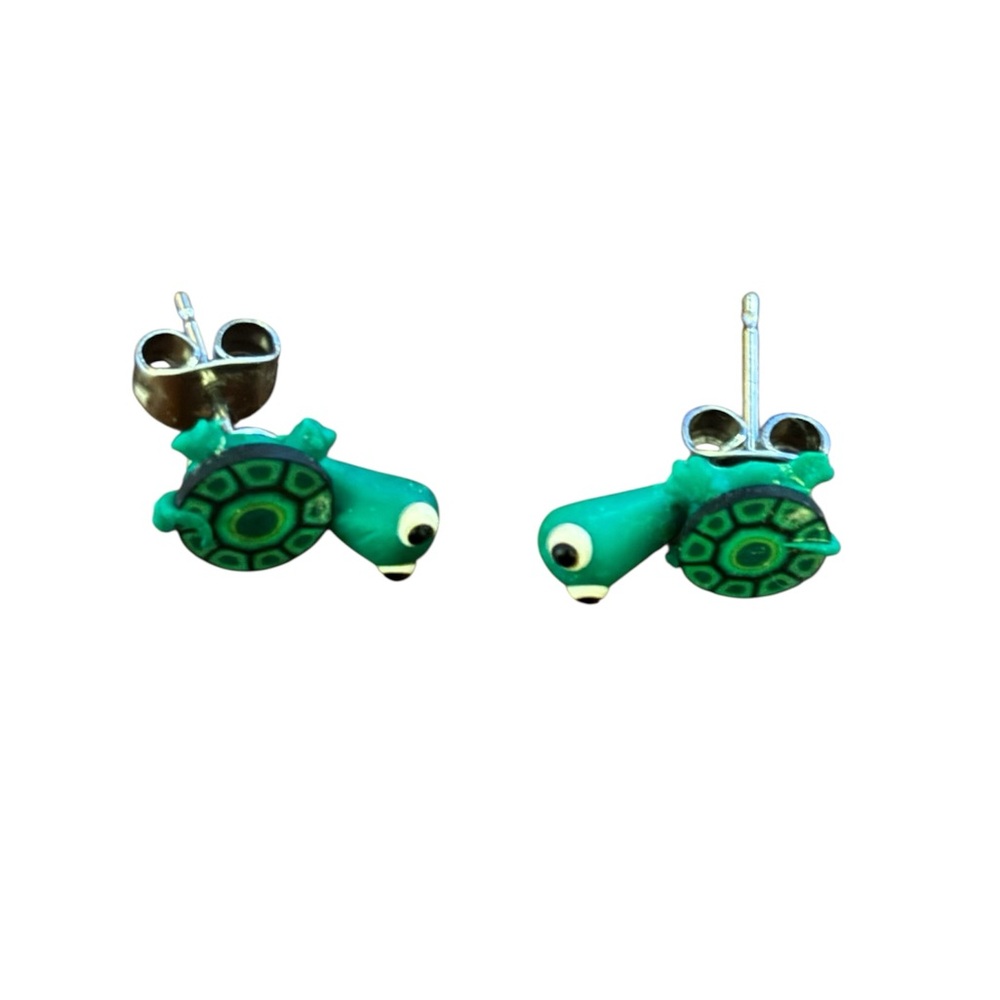 Claire's Green Turtle Stud Earrings for Kids